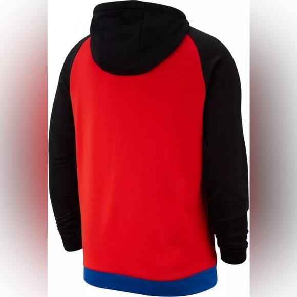 Nike Men's Dri-FIT Colorblock Full-Zip Hoodie XL-Tall Black, Red & Blue - Picture 3 of 15